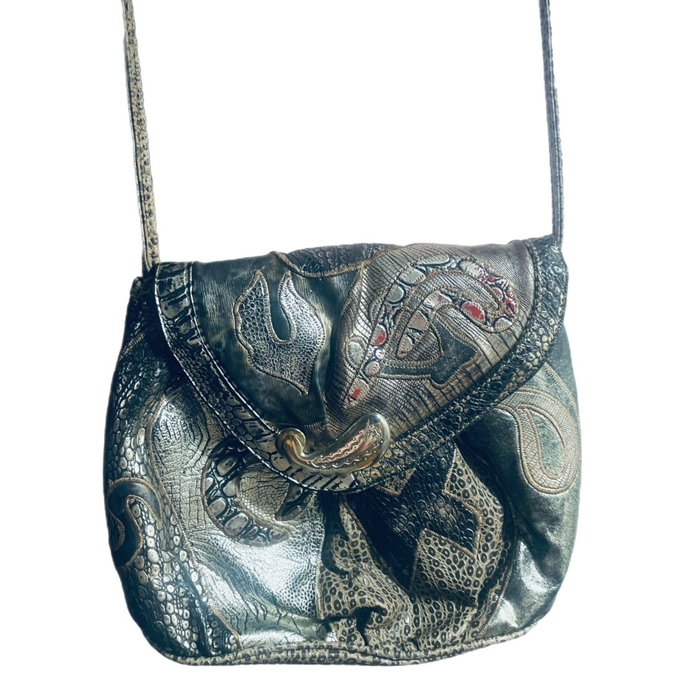 VTG 1980’s Silver & Gold Abstract NAS Bag